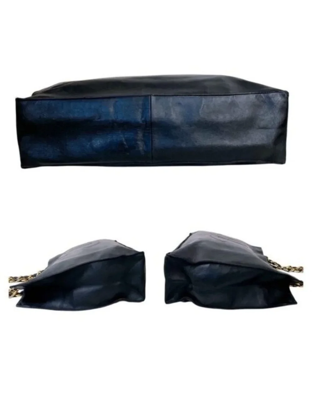 Authentic CHANEL Jumbo XL Shopping Tote Bag Timeless Classic Black Lambskin